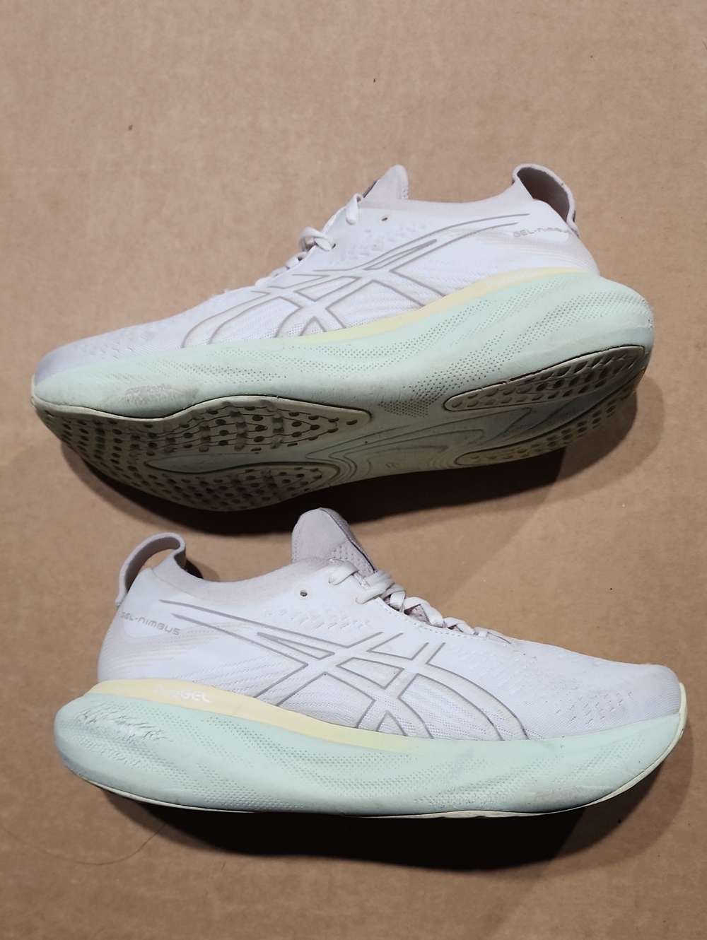 Asics Gel Nimbus 25 Cream Fawn Running Shoe Men Sz 8.5